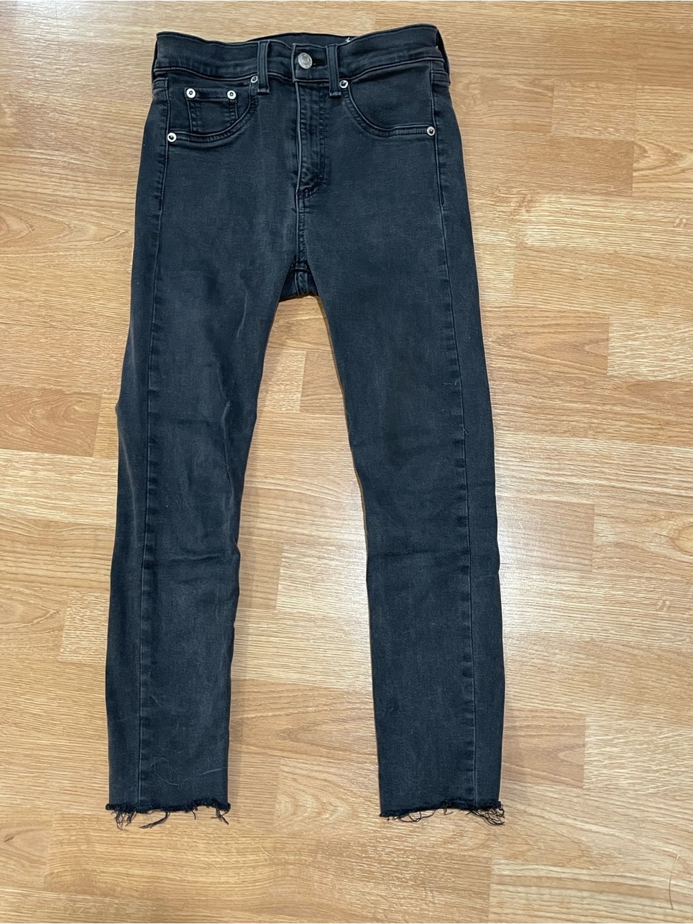 rag & bone Women’s High Rise Skinny Jeans, Black Ankle Jeans, Sz 26